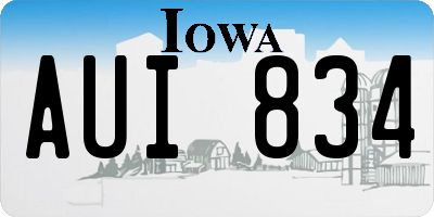 IA license plate AUI834
