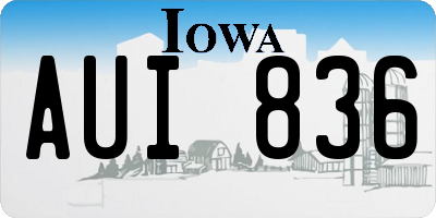 IA license plate AUI836