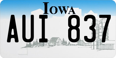 IA license plate AUI837