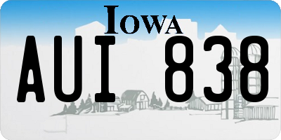 IA license plate AUI838