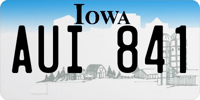 IA license plate AUI841