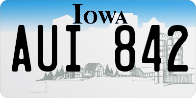 IA license plate AUI842