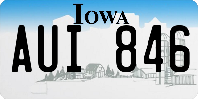 IA license plate AUI846