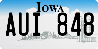 IA license plate AUI848