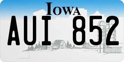 IA license plate AUI852