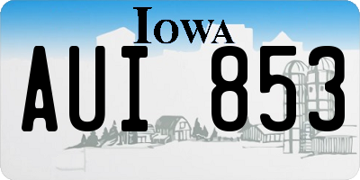 IA license plate AUI853