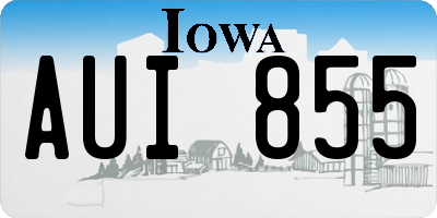IA license plate AUI855