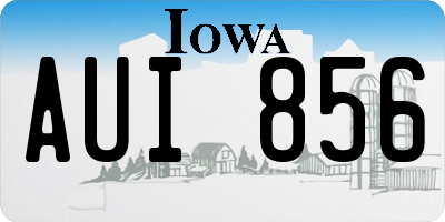 IA license plate AUI856