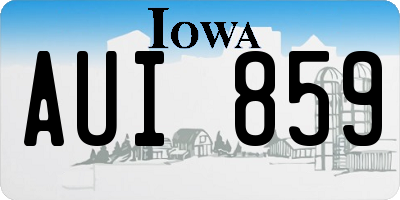 IA license plate AUI859
