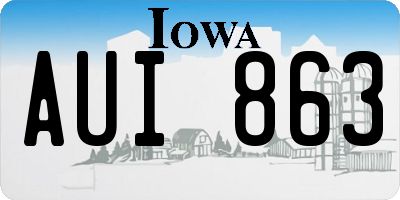 IA license plate AUI863