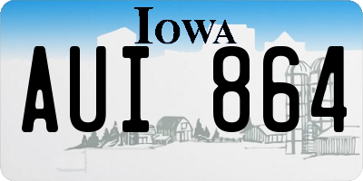 IA license plate AUI864