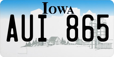 IA license plate AUI865