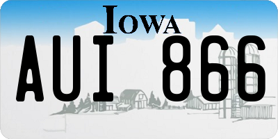 IA license plate AUI866