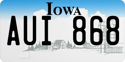IA license plate AUI868