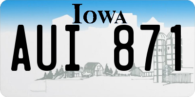 IA license plate AUI871