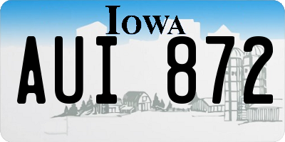 IA license plate AUI872