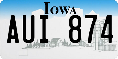 IA license plate AUI874