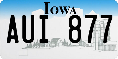 IA license plate AUI877