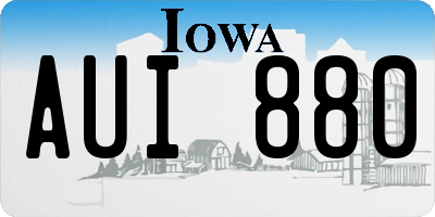 IA license plate AUI880