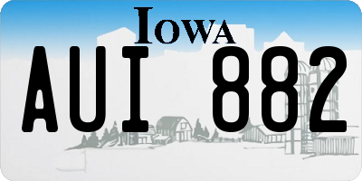 IA license plate AUI882