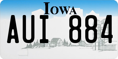 IA license plate AUI884