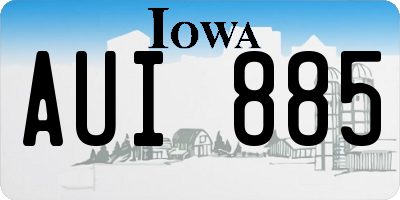 IA license plate AUI885