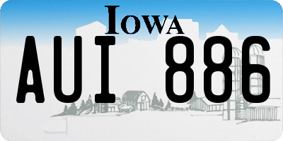 IA license plate AUI886