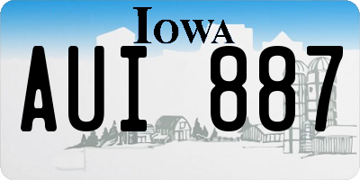 IA license plate AUI887