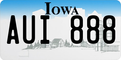 IA license plate AUI888