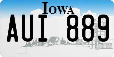 IA license plate AUI889