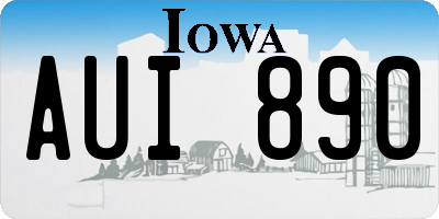 IA license plate AUI890