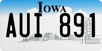 IA license plate AUI891