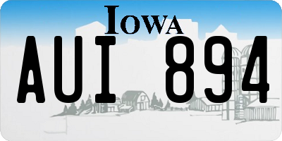 IA license plate AUI894
