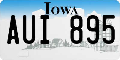 IA license plate AUI895