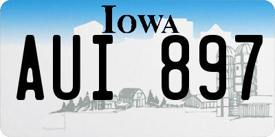 IA license plate AUI897