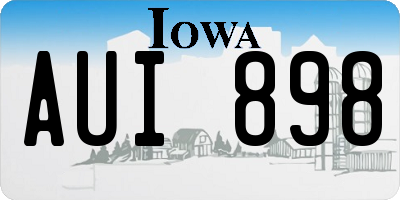 IA license plate AUI898