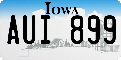 IA license plate AUI899