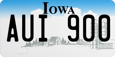 IA license plate AUI900