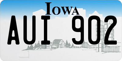 IA license plate AUI902