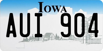IA license plate AUI904