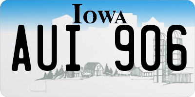 IA license plate AUI906
