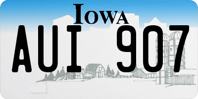 IA license plate AUI907