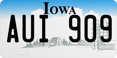 IA license plate AUI909