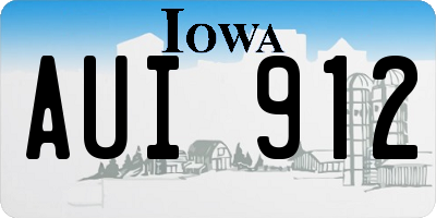 IA license plate AUI912