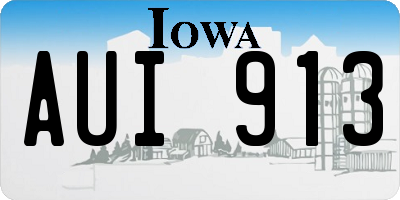 IA license plate AUI913