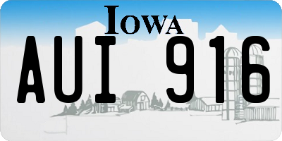 IA license plate AUI916