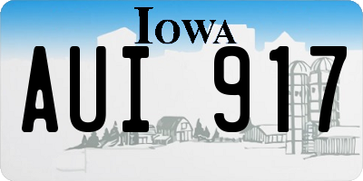 IA license plate AUI917