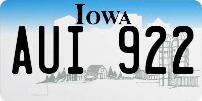 IA license plate AUI922