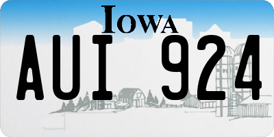 IA license plate AUI924