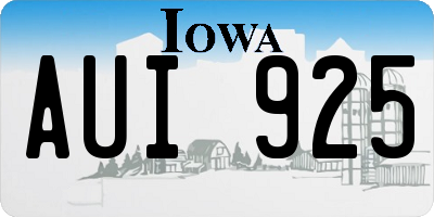 IA license plate AUI925